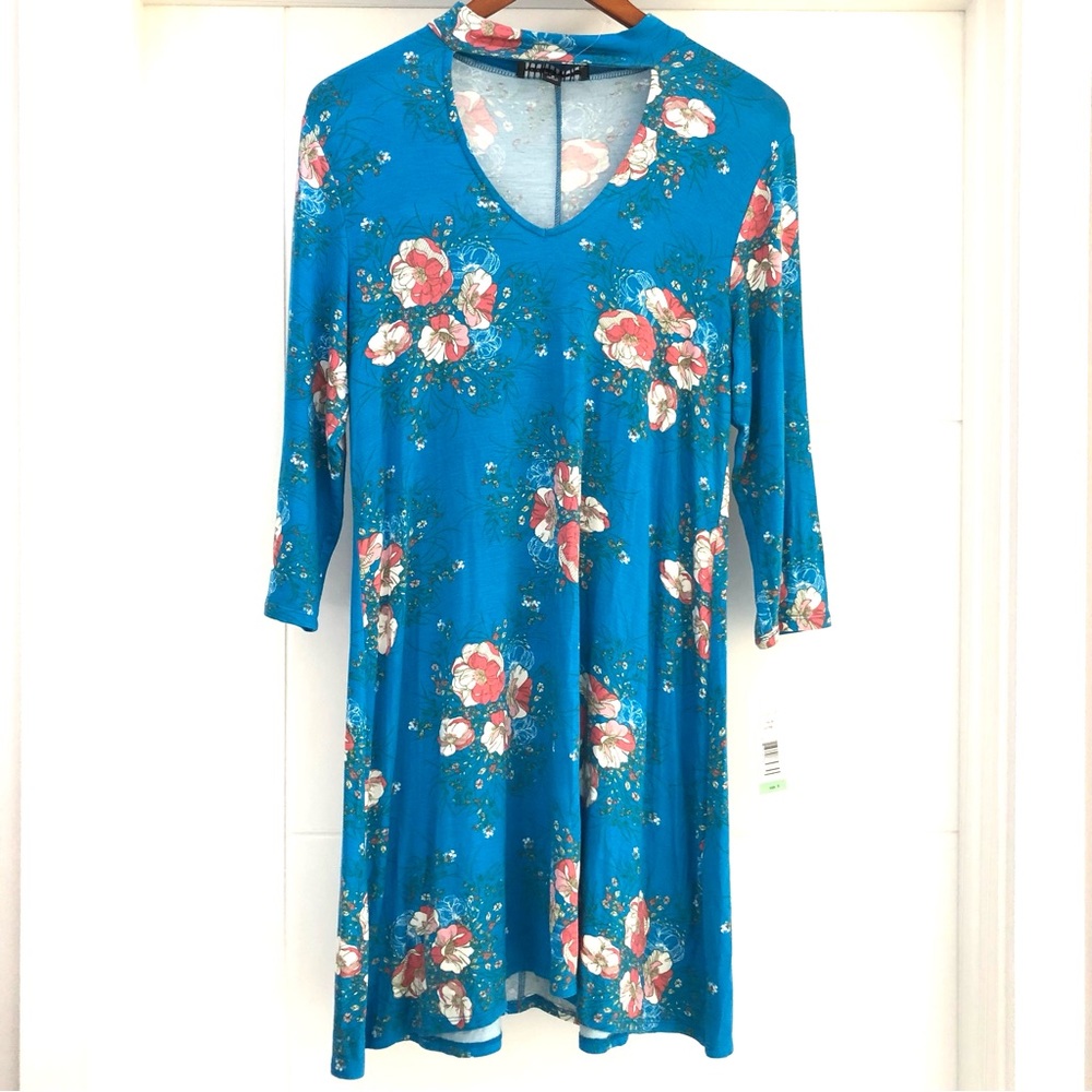 Madison Leigh Floral 3/4 Sleeve Mini Dress - Picture 2 of 12
